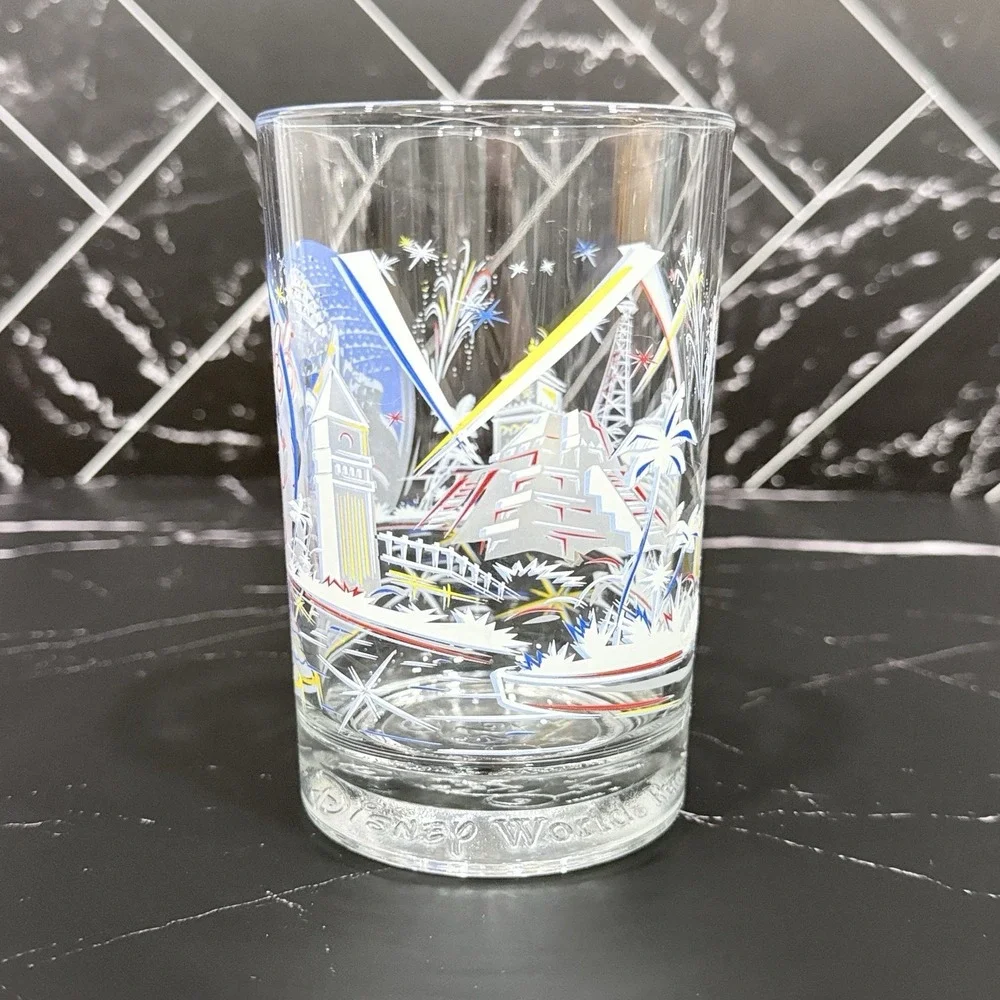 Disney World 25th Anniversary‎ Mickey Glass Epcot Remember The Magic Cup